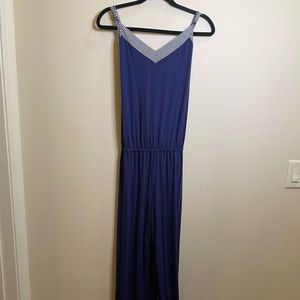 NWT SPLENDID navy blue jumpsuit size large
